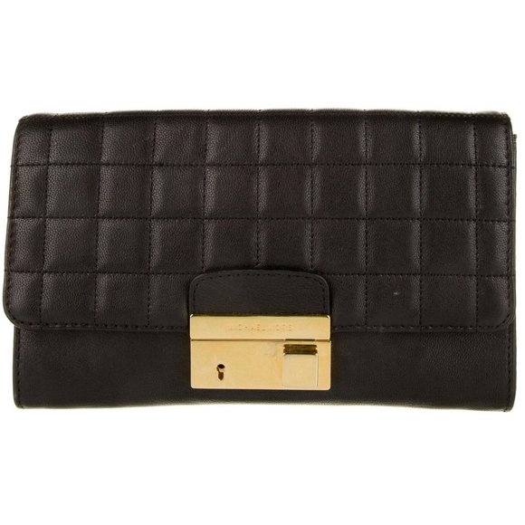 MK COLLECTION ✅ Michael Kors Collection ~ GIA Quilted Clutch BLACK ✨ RARE NWTs - Picture 7 of 17